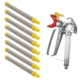 ECSiNG 8Pcs 100 Mesh Spray Lance Filter Elements Compatible with Titan Sprayers LX50 LX65 SG3 RX-80 100 Mesh Airless Spray Gun Filter Elements