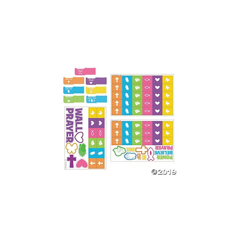 Fun Express Prayer Wall Bulletin Board Set - 134 Pieces