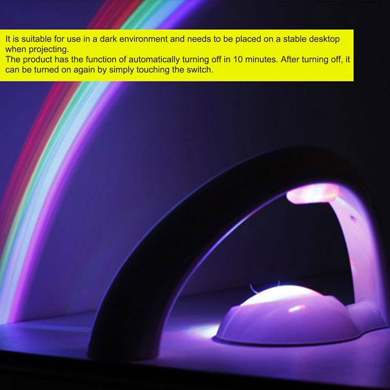 Rainbow Projection Lamp Colorful ColorChanging USB Power Supply Projector Light
