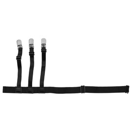 Tiardey 1 Pair Men Shirt Stays, Shirt Stays with Locking Non-Slip Clips, Adjustable Shirt Stays for Men Elastic (Black)