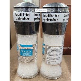 Stonemill Sea Salt with Build-in adjustable grinder 3.53oz 100g (Two Bottles)