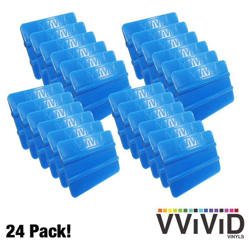 VViViD - Rasqueta de vinilo, color azul, Paquete de 24