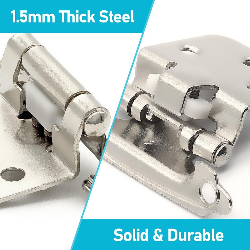 Funghwang 4 Pack 2 Pairs Brushed Nickel Self Closing Cabinet