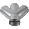 6" Inch W-Shape Ducting Splitter - 45 Degree Galvanized Steel