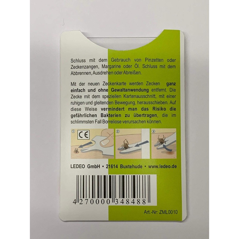 Tick Card with Magnifying Glass, Case and Brief Description