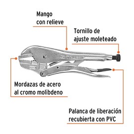 Truper PPT-12R, Pinza de presión 12", mordaza recta