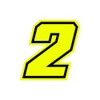4R Quattroerre.it 13382 Racing Number 2 Moto GP, Neon Yellow,