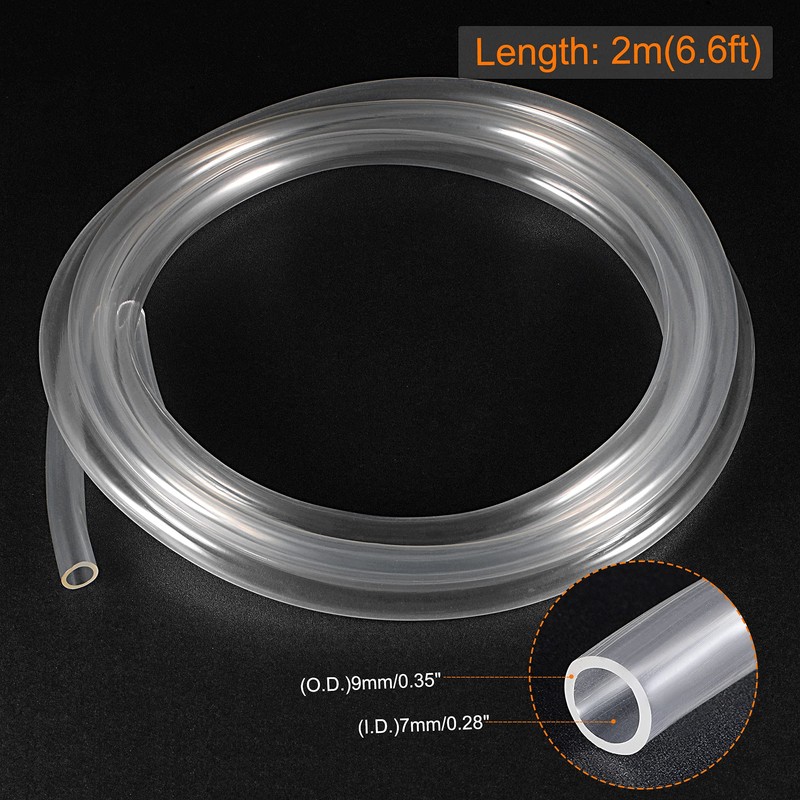 sourcing map PVC Transparent Hose Vinyl Hose 7 mm ID