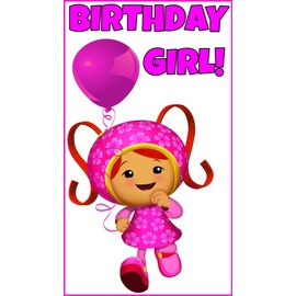 Team Umizoomi - Birthday Girl - for Dark-Colored Materials - Featuring Milli - Iron On Heat Transfer 4" x 7"