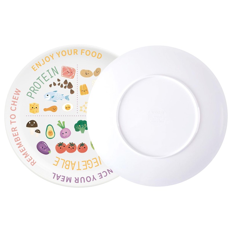 Viynran 10 Inch Portion Control Plate for Adults - Cute