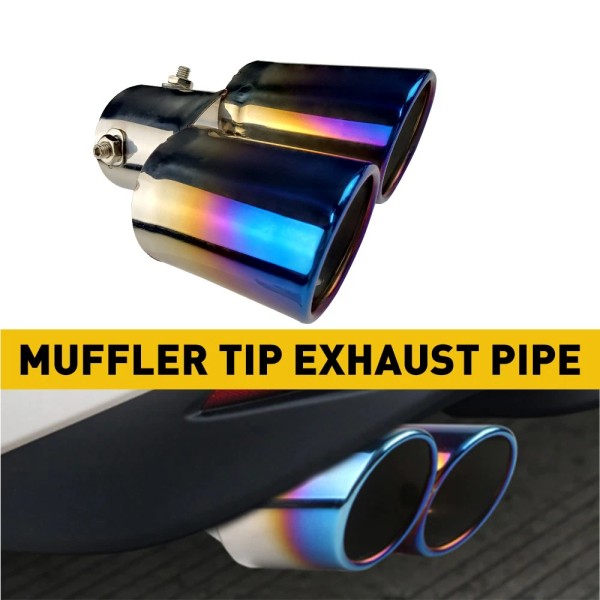 Unbranded 2x Auto Car Round Pipe Exhaust Tail Tip Throat
