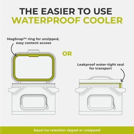 CORE Magnetic Leak Proof 12 Can Soft Cooler with Waterproof Zipper | Insulated Bag Portable Ice Chest Box | Best Soft Cooler for Food & Beverages for Tailgating, Car Camping, and Family Beach Picnics