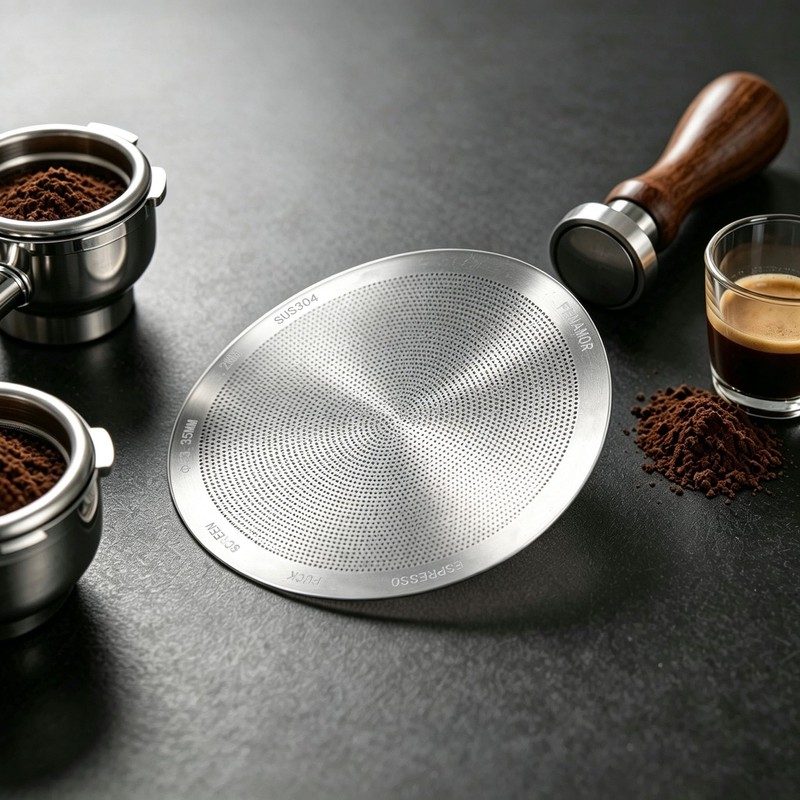 2-Pack 53.35mm Espresso Puck Screen, 0.2mm Ultra-Thin Metal Coffee Filter