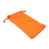 WS UK Soft Microfibre Sunglasses Case with Drawstring [Orange, Pack