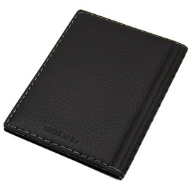 Elegant ID Card Holder / ID Card Holder with Contrast Stitching 12 Compartments MJ-Design Germany Made in EU Designs, Design 2 / Black, ID pocket