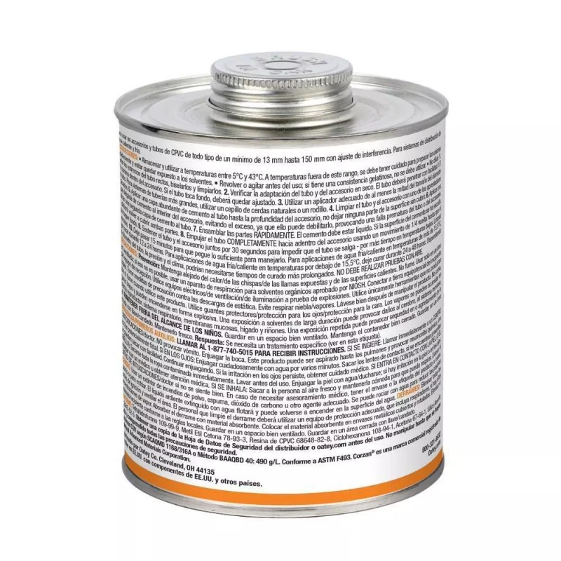 Oatey 31131 32 oz Plastic Orange Pipe Cement