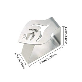 Trimming Shop Table Cloth Clips for Outdoor Indoor Table Leaf Shape Tablecloth Holder Clip Stainless Steel Decorative Tablecover Clamp for Picnic Wedding Restaurant Camping Patio BBQ (4 Pack x 5.3cm)