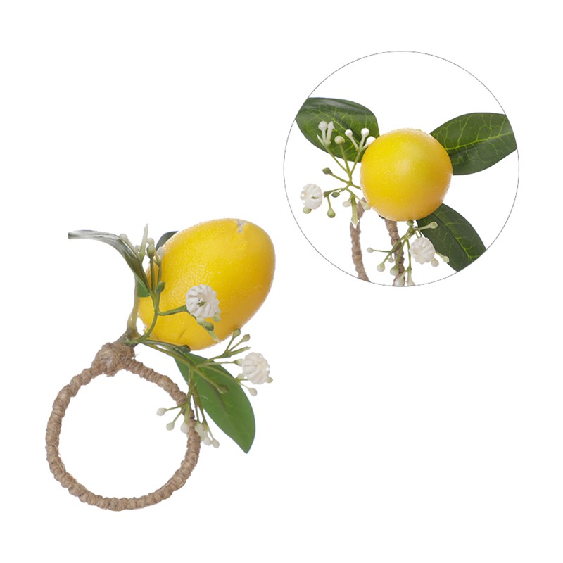 Simulation Lemon Napkin Ring Napkin Ring Holder Furniture Restaurant Table