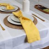 Blue Needles Lemon Yellow Hemstitch Linen Napkins - 100% Cotton