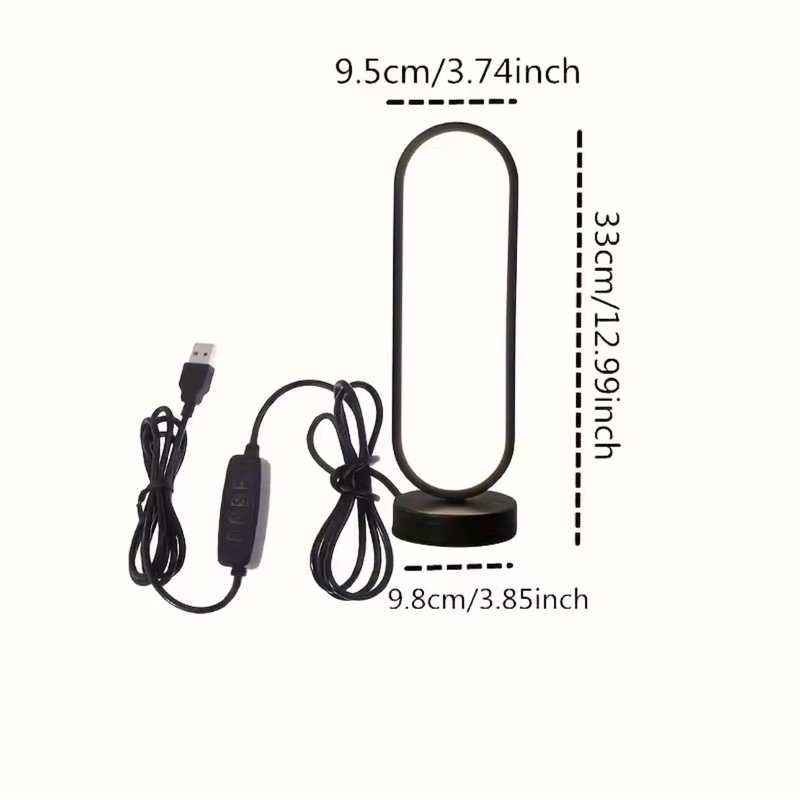 ZARCHE Table Lamp Bedside Bedroom Ring Lamp Living Room Dimmable