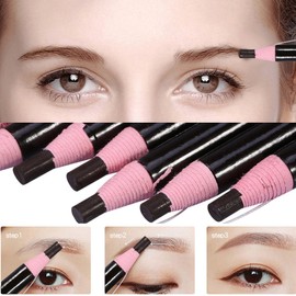 12pcs/set Eyebrow Pencil, Waterproof Eyebrow Liner Tattoo Pencil Definer, Single Head without Sharpener Eyebrow Pencil Microblading Conceal Beauty Cosmetics