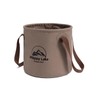 Akkerds Folding Bucket, Large Capacity, Fishing, Foldable, Outdoor Camping (Brown,
