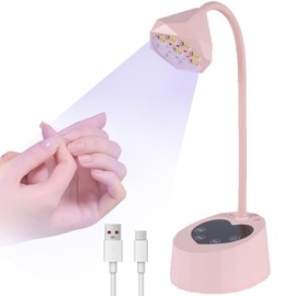 Eletalker UV Nail Lamp: Mini UV Light for Gel Nails Polish Luminoza 30W Rechargeable LED Nail Light Nail Dryer with 4 Timers & Auto Sensor, Fast Curing Goosenecks Lamp for Home DIY Manicure