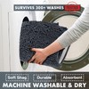 LuxUrux Bath Mat-Extra-Soft Plush Bath Shower Bathroom Rug, 1'' Chenille
