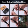 BORUIT RJ11 Small Keychain Flashlight, Mini Compack EDC Flashlights AAA
