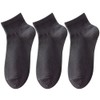 AQshop Women's Socks, Ankle Short, Ribbed Set, black 3 pairs