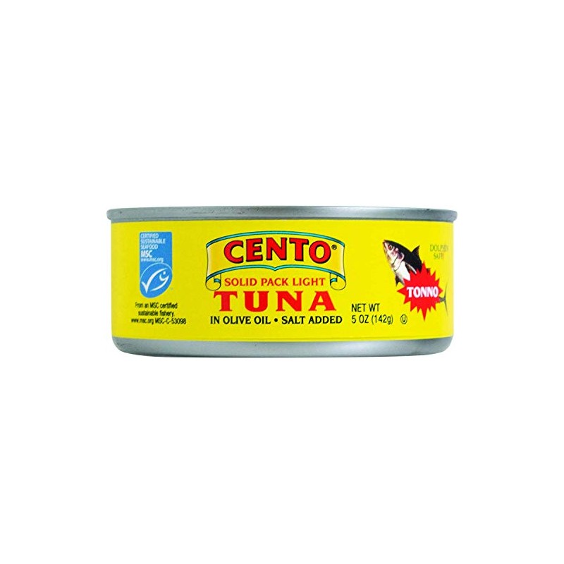Cento Solid Pack Light Tuna in Olive Oil, 5 oz