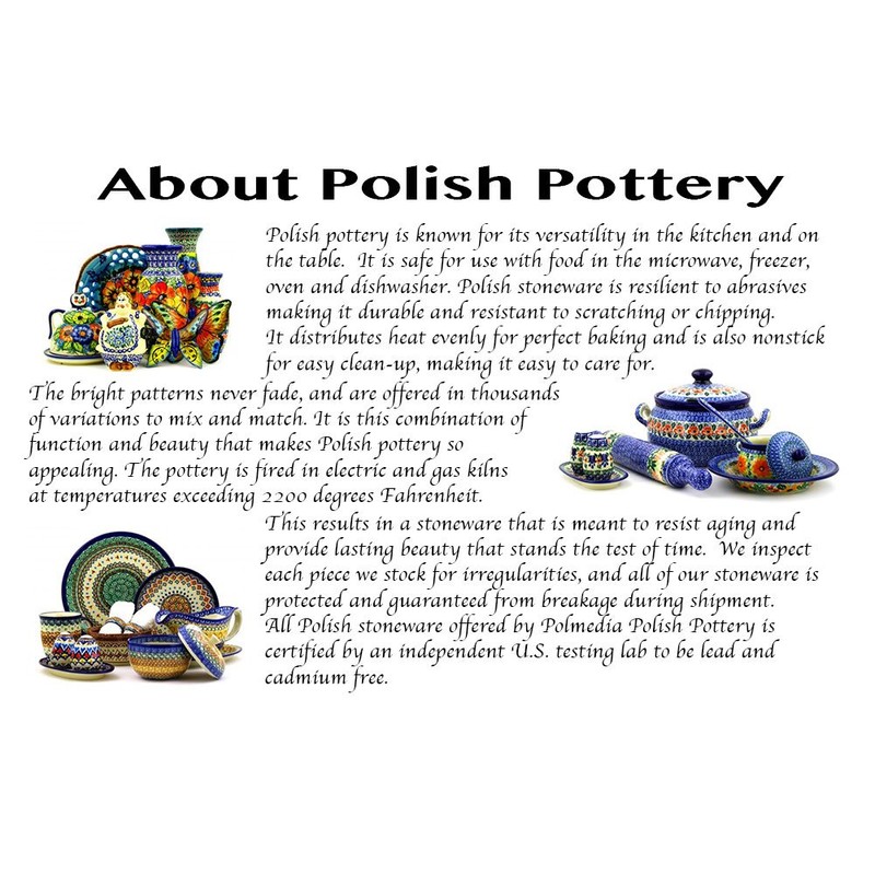 Polish Pottery Utensil Holder - Maraschino