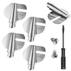 Goiern 4 x Sewing Foot for Rolled Seams, Sewing Accessories, Sewing Machine Accessories, with 4 Sizes, Stainless Steel Sewing Rolled Hem Presser Foot for Home (4/6/8/10 mm)