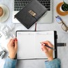 Kesote Black Journal with Lock, Refillable Faux Leather Lock Diary