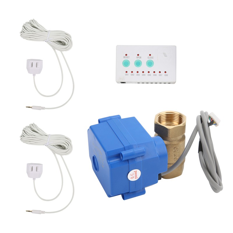 Alarm Sensor Single Brass Ball Valve DualWay Water Leaking Detection