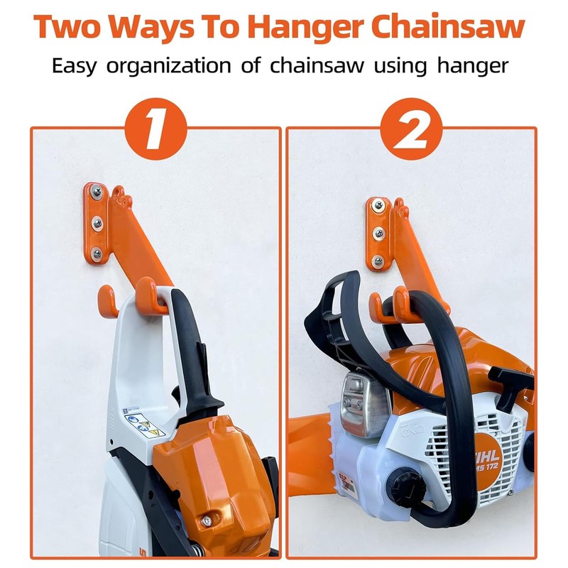 Garage Storage Hooks, Chainsaw Hooks, Chainsaw Wall Mount, Chainsaw Holder,