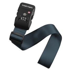 travel inspira Correas para Equipaje con Cerradura de Combinación TSA - Ajustable, Fácil de Usar, Protege su Equipaje, Azul Marino