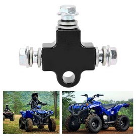 Aramox Motorcycle Hydraulic Brake Line Tee Hose Connector 3 Way Adapter, Tee Connector Coupling 3‑Way Tubing Hose Steel Universal for Motorcycle ATV Modification(Black)