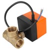 Motorized Ball Valve L Shape Orange Brass Electric Valves 3‑Wire