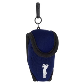 PATIKIL Golf Ball Waist Bag with Tee Holder, Buckle, Clip for Belt Storage, Dark Blue