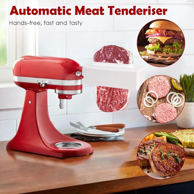 Slltto Meat Tenderizer for Kitchenaid Cuisinart Stand Mixer with Stainless