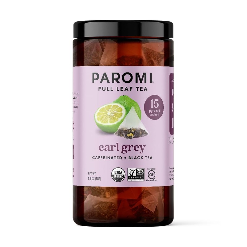 Paromi Earl Grey té negro orgánico, tarro de firma, 15