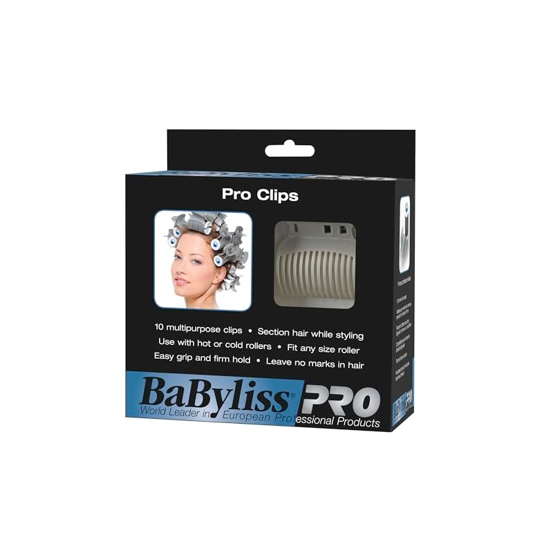 BabylissPRO Clips for Rollers, 10 Count (Pack of 1)
