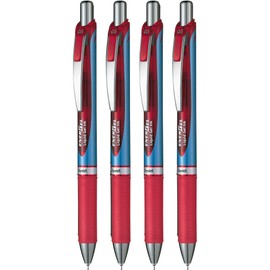 Pentel Energel XM Click BLN75 0.5 mm Red Bag Pack of 4