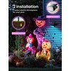AUDERWIN Solar Spot Lights Outdoor, 9 Lighting Modes RGB, Solar
