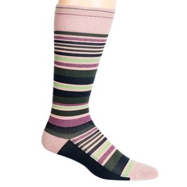 Dr. Johnny's Cotton Compression Socks 15-20 mmHg, Stripe Black + Pink / Medium