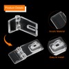 sourcing map 4Pcs 41x16mm Acrylic Hasp Latch, Clear Acrylic Hasp