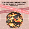 KUYOTQ Black Flame-Spark Size 5 Basketball (27.5") High Density Thickened