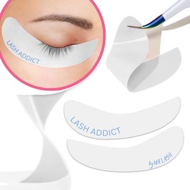 MA LASH Reusable Silicone Eye Pads - Set of 6 (3 Pairs) - Eyelash Extension Under Eye Patches for Lash Lift, Lower Lash Isolation, Sensitive Skin, and Removal - LASH ADDICT (3 pairs)