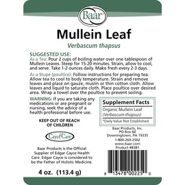 Baar Mullein Leaf, Loose, 4 oz.